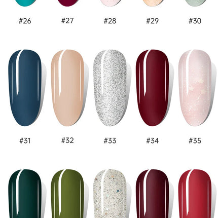40 Colors Nail Polish Quick Dry No-bake Lasting Water-based Tearable Manicure Not Easy To Fade Semi-permanent Varnish Nail Art