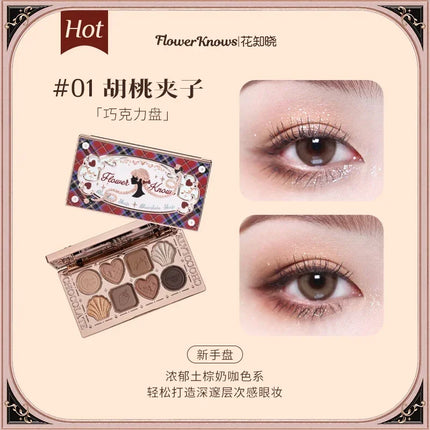 Flower Knows Strawberry Rococo Moonlight Mermaid Jewel Eyeshadow Palette 5 Colors Pearlescent Mashed Potatoes 2023