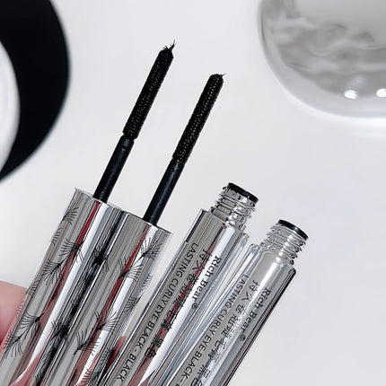 Steel Tube Mascara-Special Spiral Brush,Waterproof LongLasting Silk Fiber Mascara,keep Each Eyelash Curled for aLong Time Makeup