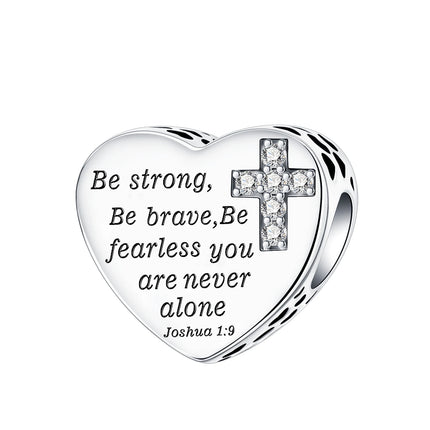 925 sterling silver wings Sister Cross pendant charms fit original 4mm Aperture bracelet charm beads necklace Diy female jewelry