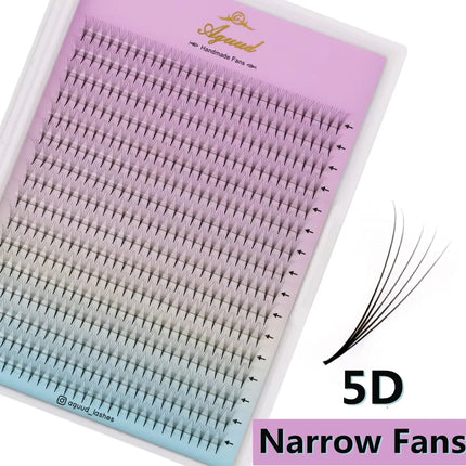 AGUUD New Style Super Narrow Thin Pointy Base Premade Lash Fans 4D 5D 6D 7D 8D XL Tray PBT Russian Volume Lashes Extension Fans