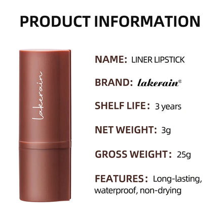 3D Lip Gloss & Lip Liner Set Hydrating Formula Define Lips Precision Application Versatile Makeup Styles Natural Finish Cosmetic
