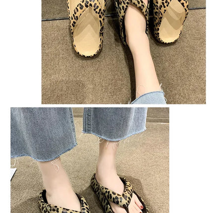 2025 Women Plaid Thong Flip Flops Summer Thick Platform Slides Ladies Non Slip Clip Toe Slippers Soft Casual Outdoor Beach Shoes