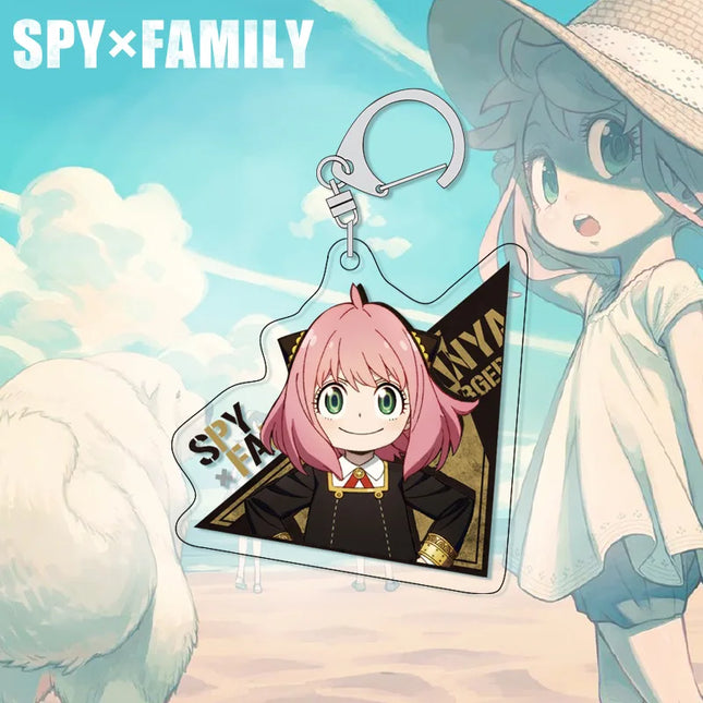 SPY×FAMILY Anya Keychain Acrylic Charm Cute Anime Figure Pendant for Backpack Bag Accessories Spy x Family Merchandise Gift for