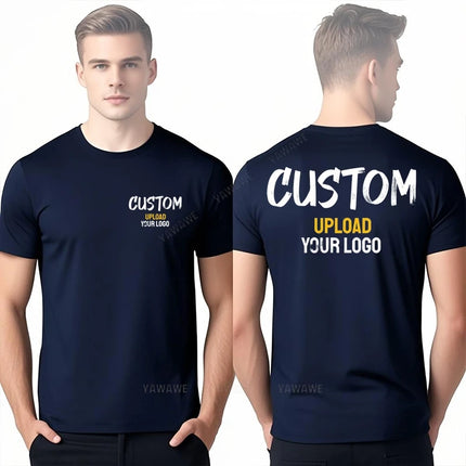 Custom Unisex T-shirt Add Your Own Message Cotton O-Neck Top Tees Bigger Size Gift Custom Unisex Personalized T-shirts 4XL 5XL