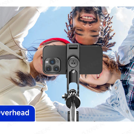 F16 Selfie Stick Tripod with 1708mm Long 8-Section Pole, Bluetooth Remote, 360° Rotation, 1/4 Interface, for Phone Camera Vlog