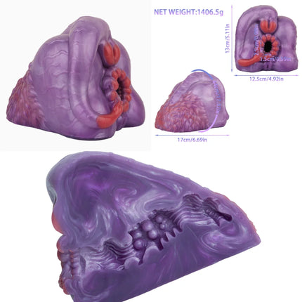 Big Animal Silicone Dog Mouth Male Masturbator Pocket Pussies Stroker Soft Deep Throat with 3D Textured Realistic Sex Toy ForMan