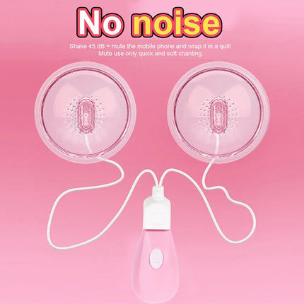 Nipple Stimulator with 2/3 Heads Optional, Suction & Vibration Breast Pump, Licking Tongue Massager for Women Adult Toy
