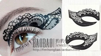 Leopard Lace Eyeliner Sticker Reusable Double Eyelid Line Sticker Waterproof Eye Makeup Self-adhesive Eyelid Sticke Makeup Tools