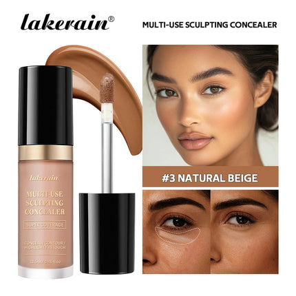 Lakerain Concealer Liquid High Coverage Cover Acne Dark Circles Foundation Modify Oil Control Face Contouring Cosmetics
