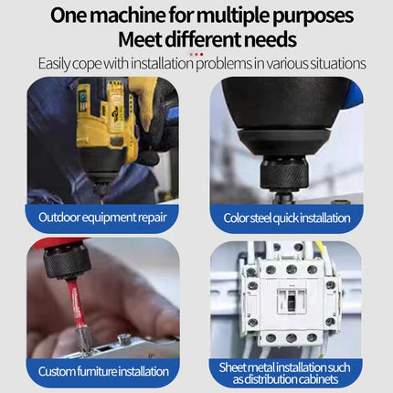 LYUWO 16V Electric Drill Driver 100N. m Impact Wireless Drill Bit Household Multifunctional Electric Screwdriver Tool