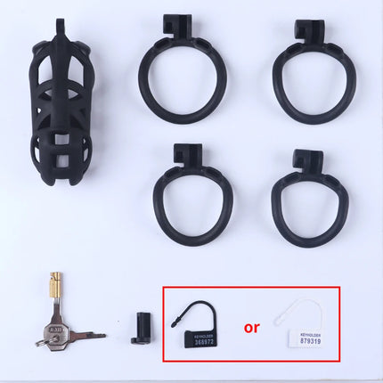 2025 new men's chastity lock black smooth SM erotic men's toy, Valentine's Day gift (purchased separately with chastity lock str