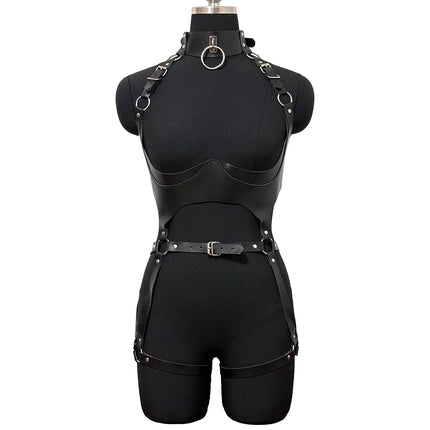 Sexy Body Harness Belt Set Tights Women Bdsm Leather Lingerie Fetish Clothing Underwear Harness Bondage Sex Toy Accessories