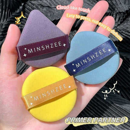 3Pcs Makeup Sponge Puff Set Soft Cotton Face Base Cushion Puffs Washable Velvet Makeup Puff Concealer Foundation Cosmetics Tools
