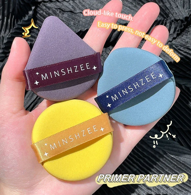 3Pcs Makeup Sponge Puff Set Soft Cotton Face Base Cushion Puffs Washable Velvet Makeup Puff Concealer Foundation Cosmetics Tools