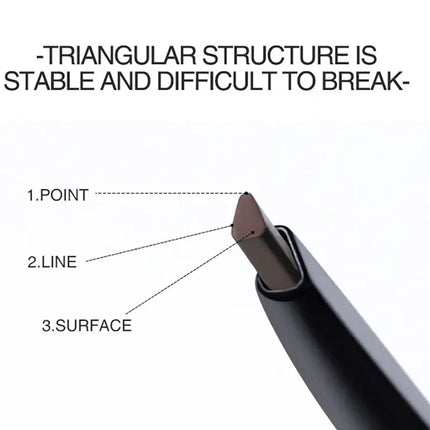 Double Ended Eyebrow Pencil Rotatable Triangle Eye Brow Pen Sweatproof Waterproof Smooth Lasting Beauty With Brush Makeup Tool