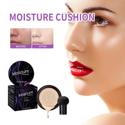 3 Colors Mushroom Head Air Cushion BB Cream Matte Full Coverage Acne Dark Circles Foundation Natural Moisturizing CC Cream
