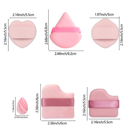 30-Piece Makeup Sponge Set, for Setting Makeup, Applying Makeup, Suitable for All Skin Types
