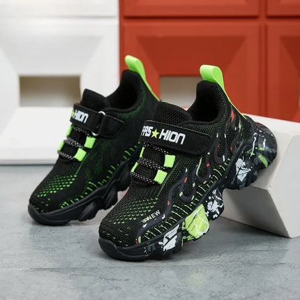 2025 Hot Selling Autumn Breathable Mesh Childrens Sports Shoes Rebound Comfortable Running Shoes Campus Versatile Casual Shoes