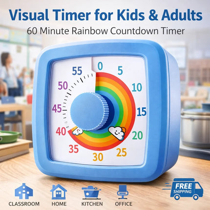 School Visual Timer Children Visual Timer With Night Light Kitchen Accessories Stop Watch Digital Stopwatch Pomodoro