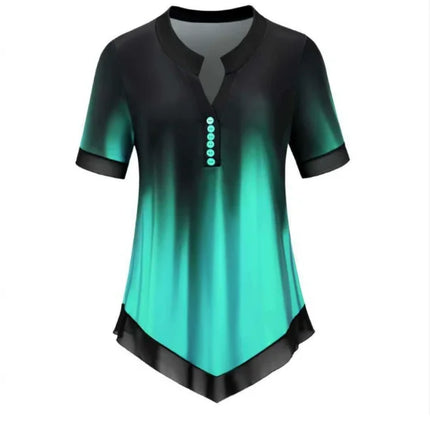 Women's Shirt Spring Summer Blouse 3/4 Sleeve Casual Printing Female Fashion Shirt Tees Tops Plus Size 5XL Street Shirt