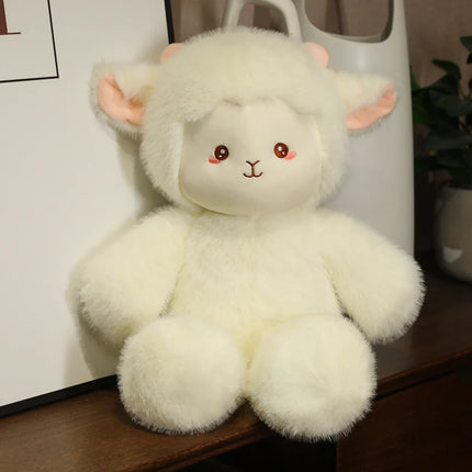 Kawaii Run Plush Toy Fluffy Stuffed Pink Pig Sheep Highland Cow Perfect Birthday Christmas Gift for Kids Girls Animal Lovers