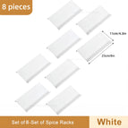 8 pieces white rack