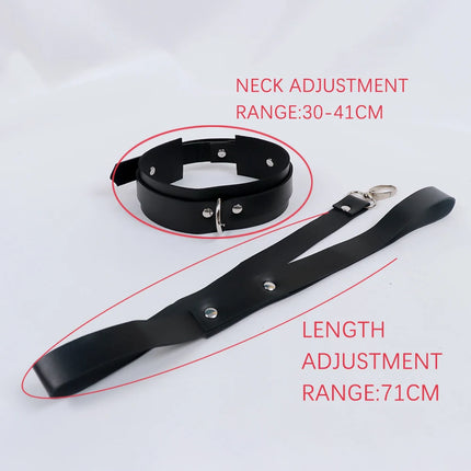 Pu Fetish Leather Choker Harness Women Goth Collar Leash For Girl jewelry Fashion Sexу Women's Lingiere Belt Exotic Accessories