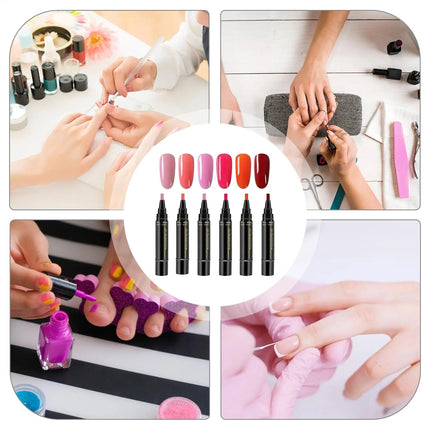 Gel Nail Polishs Pen Nail Polishs Markers Pen Base Top Coat Gel Pen Semi Permanent UV/Led Lamp Varnish Hybrid Color Nail Polishs