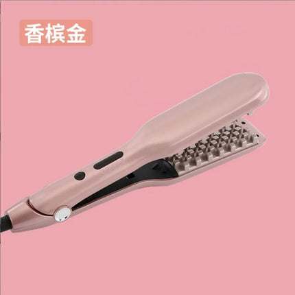 Portable home-use volumizing hair curler with negative ions for volumizing hair at the roots and creating cornrows