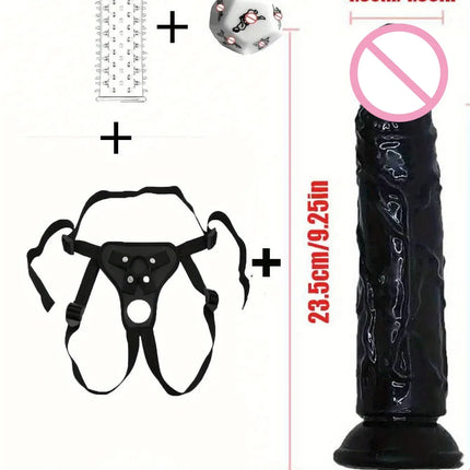 Wearable Strapon Penis for Women Black Dildo Pants Lesbian G Spot Stimulator Adult Standard Size Women Strap Sex Toys for Women