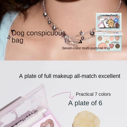 Little Ondine Eye Blush Highlighter Contour Makeup Palette Blusher for Cheeks All-In-One Bronzer Shimmer Cosmetics Sets