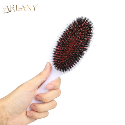 Boar Bristle Hair Brush Massage Comb Barber Salon Hair Brush Styling Tool Hairdressing Shaving Paddle Hair Extension Supplies