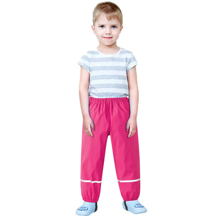 Kids Raincoat Rain Pants Waterproof Cartoon Children's Kids Rain Dungarees Mud Trousers Waterproof Breathable for Girls Boys