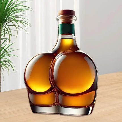 Whiskey Glass Decanter Novelty Statue - Home Decorations Wine Container for Alcohol - Liquor Bottle Wine Bottle