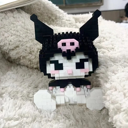 Sanrio Hello Kitty Kuromi My Melody Cinnamoroll Building Blocks Cartoon Figures Bricks Children's Assembly Toys Model Gift