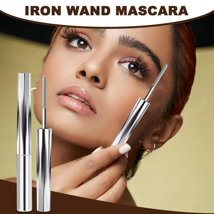 Iron Wand Mascara Beauty Makeup Curling Black Lash Eyelash Extension Waterproof Liquid Volume Mascara Long-wearing Cosmetic