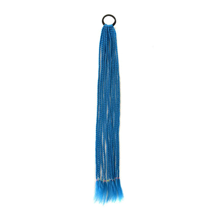Braided Ponytail Extension Synthetic Colorful Hair Extension For Women 24inch Rainbow Hair Braids Extensions