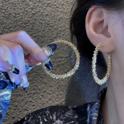 2023 New Fashion Trend Unique Design Elegant Delicate Geometric Round Earrings For Women Jewelry Wedding Party Premium Gifts