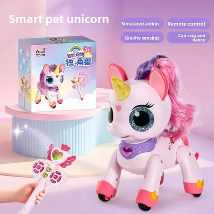 New Intelligent Remote Control Machine Pony Unicorn - Electronic Pet with Magic Wand, Girl's Birthday Gift & Children's Toy