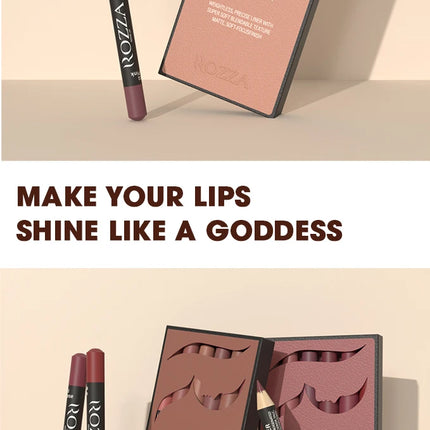6PCS/SET Nude Lip Liner Makeup Set - Natural and Long-lasting Waterproof Matte Effect Lip Liner, Suitable for Daily Makeup
