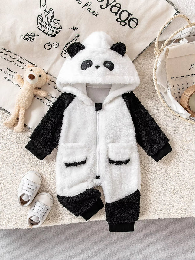 Panda Shaped Baby Romper | Autumn Winter Warmth Overload Adorable Outfit for Baby to Grab Attention While Having Fun