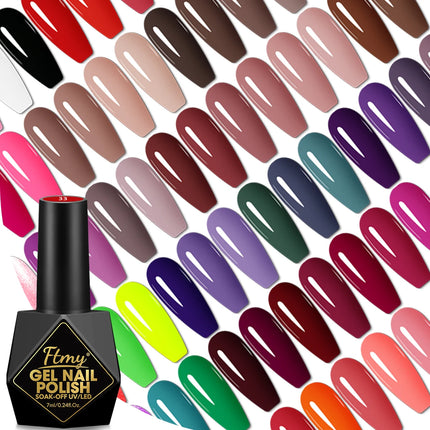 7ml Color Gel Polish Set Popular Series Nail Polish Smooth Texture Colorful Manicure UV LED Soak Off Nail Art Semi Permanent Shi