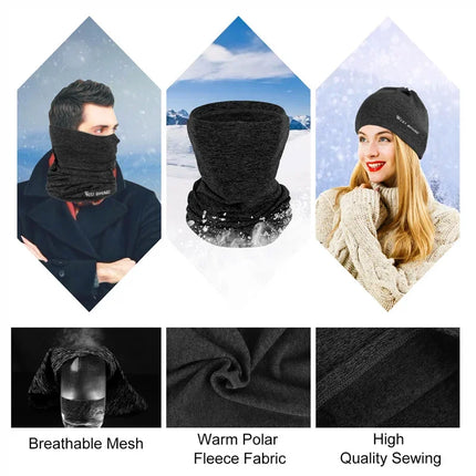 WEST BIKING Bicycle Face Mask Neck Gaiter With Headband Winter Outdoor Sports Neck Warm Scarf Half Face Mask Cycling Equipment