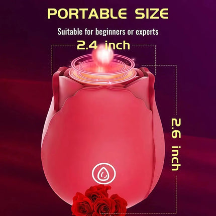 Simulation Rose Vibrator Women Sex Toys G-Spot Clitoral Nipple Stimulator ﻿There are 10 Sucking and Vibration Modes Couple Toys