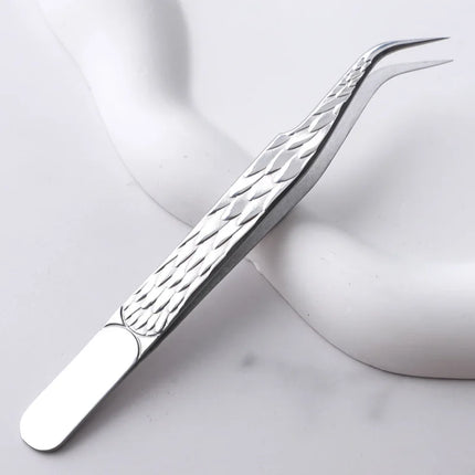 Professional Eyelash Tweezers for Lash Extension, Stainless Steel High Precision Eyelash Extension Eyebrow Tweezers
