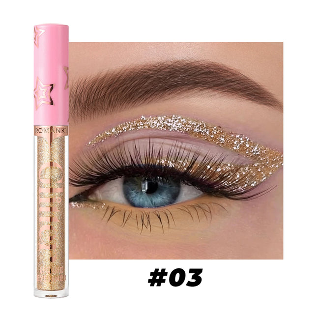 Glitter Liquid Eyeliner Pencil Flash Dazzling Eyeshadow Pearlescent Outline Pen Long Lasting No Smudge Women's Makeup Gifts