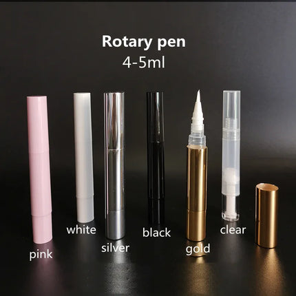10-100pcs Empty 1-5ml Cosmetic Pen Vacuum Rotatry Pen Liquid Eyeliner /False Eyelash Glue Pen Nail Polish Dispenser Bottle