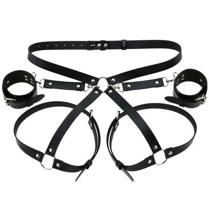 New SM Leather Binding And Binding Leg Set Couple Game Adult Sex Toys Sex Props BDSM Toys Self Bondage Acessorios Femininos Sexy