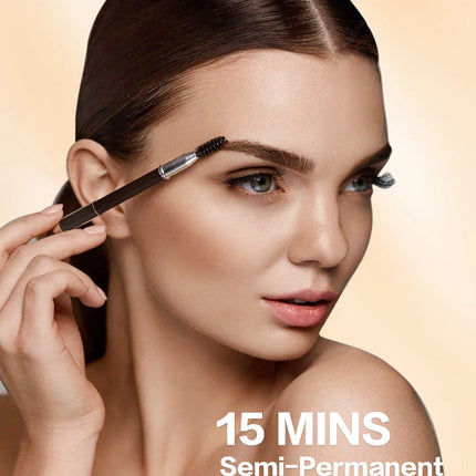 Professional Henna Brow Tint Kit 6 Shades Waterproof & Long Lasting Eyebrow Dye for Home Use Natural Looking Brow Enhancer